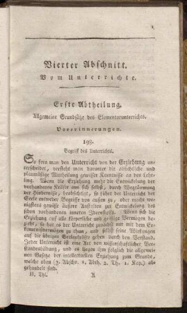 Vierter Abschnitt. Vom Unterrichte.
