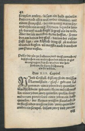Pulfer die zän zu seuberen ... Das XIII. Capitel