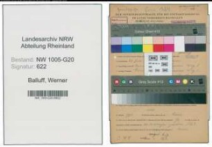 Entnazifizierung Werner Balluff , geb. 26.07.1910 (Zimmerer)