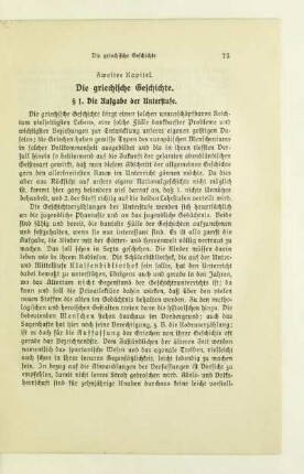 Zweites Kapitel. Die griechische Geschichte