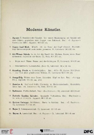 Moderne Künstler (Nr. 1-271)