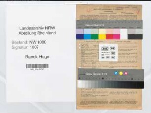 Entnazifizierung Hugo Raeck, geb. 24.02.1890 (Postbeamter)