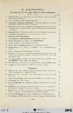 IV. Auktionstag (Nr. 751-980)