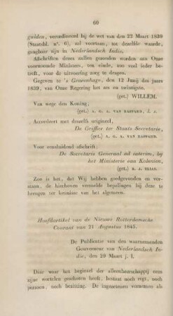 Hoofdartikel van de Nieuwe Rotterdamsche Courant van 21 Augustus 1845.