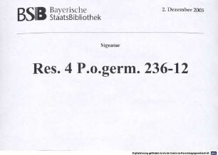 Eyfer für den wahren Gottes-Dienst : Einstens An dem Kayser Jovinianus Bewunderet Anjezo von unteren Schulen Vorgestellet In dem Reichs-Stift Wettenhausen Anno 1763.