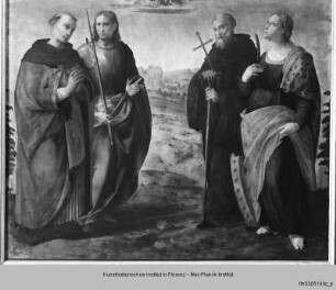 Himmelfahrt Mariens mit vier Heiligen