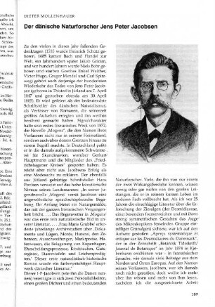 Der dänische Naturforscher Jens Peter Jacobsen