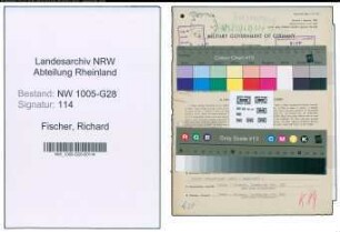Entnazifizierung Richard Fischer , geb. 03.12.1893 (Postsekretaer)