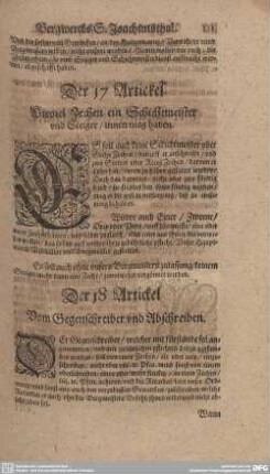 Der 18. Artickel. Vom Gegenschreiber und Abschreiben.