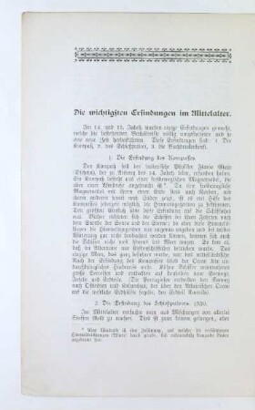 Die wichtigsten Erfindungen im Mittelalter