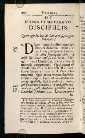 296-300, De Duobus Et Septuaginta Discipulis.