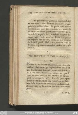 Tit. II. De Persecutione Possessionis.