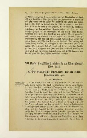 A. Die Französische Revolution und die ersten Revolutionskriege