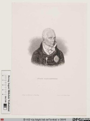 Bildnis Carl August Frhr. von Hardenberg, 1814 Fürst