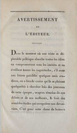 Avertissement de l'éditeur