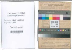 Entnazifizierung Josef Doetsch , geb. 28.04.1909 (Ingenieur)
