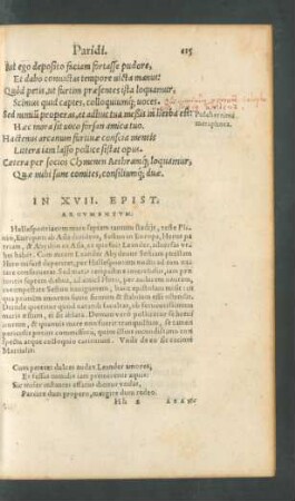 In XVII. Epist. Argumentum.