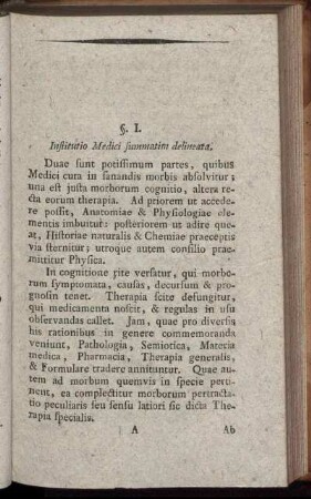 I. Dissertatio inauguralis sistens Rudimenta Methodologiae medicae.