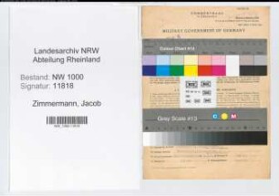 Entnazifizierung Jacob Zimmermann, geb. 02.01.1909 (Bankangest.)