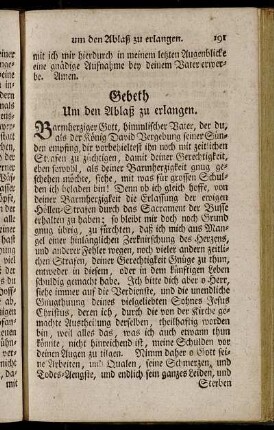 Gebeth Um den Ablaß zu erlangen