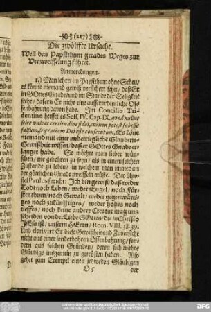 Die zwölffte Ursache. Weil das Papstthum gerades Weges zur Verzweiffelung führet.