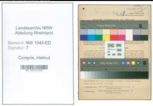 Entnazifizierung Helmut Comprix , geb. 26.09.1917 (Zeichner)