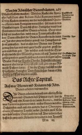 Das Achte Capitul.