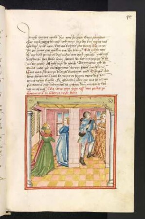 Der als Bettler verkleidete Lewe und Florentine werden in Rige von Clarisse und Weckolder belauscht