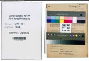 Entnazifizierung Christine Sommer , geb. 07.12.1898 (Musiklehrerin)