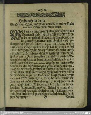 Hochgeehrter Leser