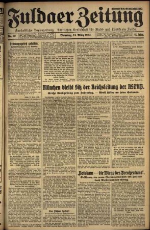 Ausgabe vom Dienstag, den 13. März 1934.
