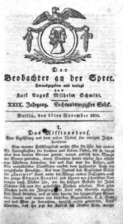 46. Stueck, 15. November 1830