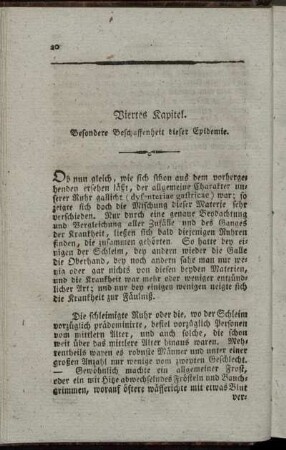 Viertes Kapitel. Besondere Beschaffenheit dieser Epidemie.