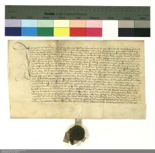 Revers Heinrichs von Reckrod bezüglich der Belehnung mit Gütern in Vacha und Sünna durch Johann [I. von Henneberg], Abt von Fulda