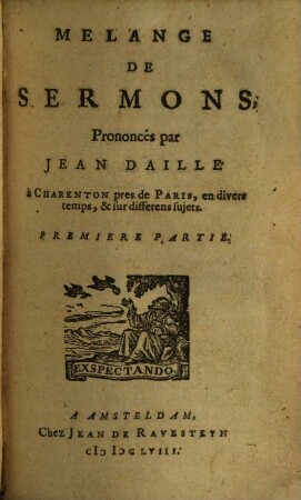 Melange De Sermons, 1