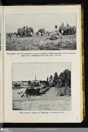 Villers devant le Thour mit Fahrzeugen der Kolonnen, 1915