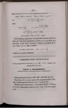 Démonstration géométrique.