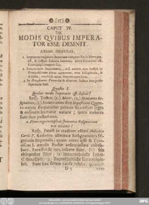 Caput IV. De Modis Quibus Imperator Esse Desinit.