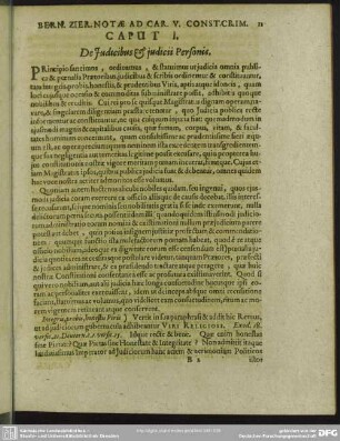 Caput I. De Iudicibus & iudicii Personis