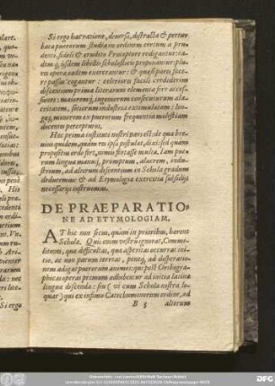 De Praeparatione Ad Etymologiam.