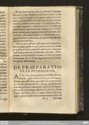 De Praeparatione Ad Etymologiam.
