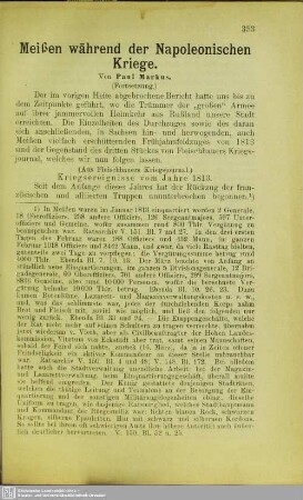 Meißen während der Napoleonischen Kriege