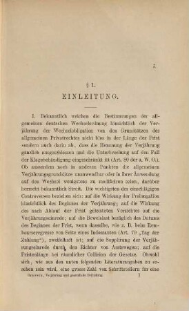 Verjährung und gesetzliche Befristung : eine civilistische und wechselrechtliche Untersuchung mit besonderer Rücksicht auf das österreichische Recht, 1