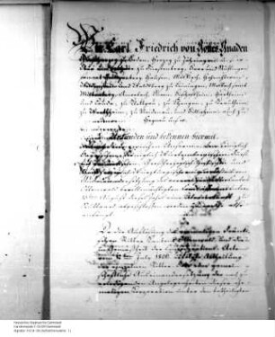 Vertrag zwischen Baden, Bayern, Fürstprimas, Hessen, Württemberg und Würzburg über die Liquidation des ehemaligen Kantons Odenwald der Fränkischen...