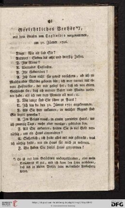 Gerichtliches Verhoer