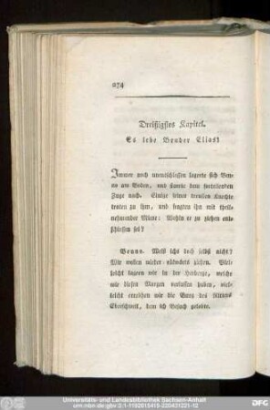 Dreißigstes Kapitel. Es lebe Bruder Elias!
