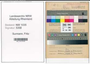 Entnazifizierung Fritz Surmann , geb. 01.02.1920 (Assitent)