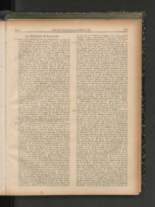 la chronique de la guerre.