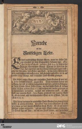 Vorrede an den Gottseligen Leser
