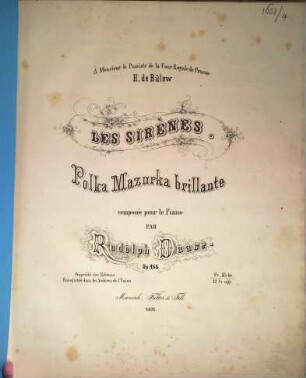 Les sirènes : polka-mazurka brillante ; pour le piano; op. 154